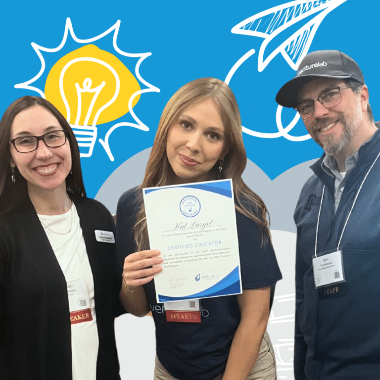 3 people:Lindly Fernandez, VentureLab | Kat Larget, Lincoln Elementary Layton, UT | Ben Trentleman, UAN’s Executive Director